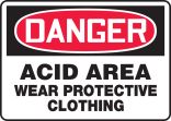 ACID AREA WEAR PROTECTIVE CLOTHING