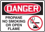 PROPANE NO SMOKING OR OPEN FLAME (W/GRAPHIC)