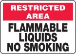 FLAMMABLE LIQUIDS NO SMOKING