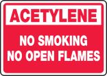 ACETYLENE NO SMOKING NO OPEN FLAMES