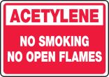 ACETYLENE NO SMOKING NO OPEN FLAMES