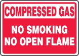COMPRESSED GAS NO SMOKING NO OPEN FLAME