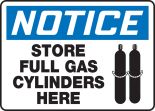 STORE FULL GAS CYLINDERS HERE (W/GRAPHIC)