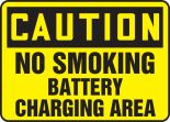 NO SMOKING BATTERY CHARGING AREA