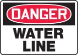DANGER WATER LINE