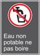 EAU NON POTABLE NE PAS BOIRE