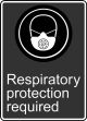 Safety Sign, Legend: RESPIRATORY PROTECTION REQUIRED (APPAREIL RESPIRATOIRE OBLIGATOIRE)