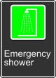 Safety Sign, Legend: EMERGENCY SHOWER (DOUCHE D'URGENCE)