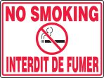 NO SMOKING (BILINGUAL FRENCH - INTERDIT DE FUMER)
