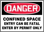 CONFINED SPACE ENTRY CAN BE FATAL ENTER BY PERMIT ONLY