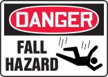 DANGER FALL HAZARD (W/GRAPHIC)