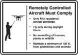 Drone Sign: Remotely Controlled Aircraft Must Comply (Guidelines)