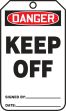 Safety Tag, Header: DANGER, Legend: KEEP OFF