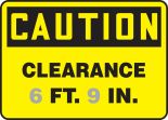 CLEARANCE ___ FT. ___ IN.