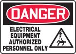 ELECTRICAL EQUIPMENT AUTHORIZED PERSONNEL ONLY (W/GRAPHIC)