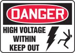 HIGH VOLTAGE WITHIN KEEP OUT (W/GRAPHIC)