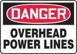 DANGER OVERHEAD POWER LINES