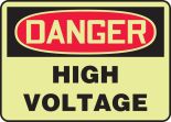DANGER HIGH VOLTAGE (GLOW)