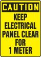 OSHA Caution Safety Sign: Keep Electrical Panel Clear For 1 Meter