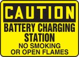 CAUTION BATTERY CHARGING STATION NO SMOKING OR OPEN FLAMES