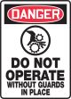 DO NOT OPERATE WITHOUT GUARDS IN PLACE (W/GRAPHIC)