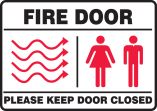 FIRE DOOR PLEASE KEEP DOOR CLOSED (W/GRAPHIC)