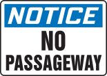 NO PASSAGEWAY