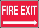 FIRE EXIT (RIGHT ARROW)