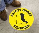 Plant & Facility, Legend: SAFETY SHOES REQUIRED (W/ GRAPHIC)