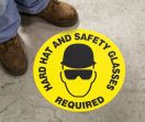 HARD HAT AND SAFETY GLASSES REQUIRED (W/ GRAPHIC)
