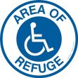 Slip-Gard Floor Sign: Area Of Refuge