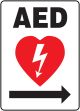 AED ---> (RIGHT ARROW) (W/GRAPHIC)