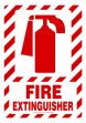 Safety Sign, Legend: FIRE EXTINGUISHER (W/GRAPHIC)