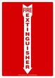 Safety Sign, Legend: FIRE EXTINGUISHER (ARROW)