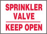 SPRINKLER VALVE KEEP OPEN