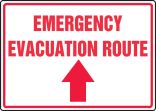 EMERGENCY EVACUATION ROUTE (ARROW UP)