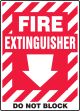 FIRE EXTINGUISHER DO NOT BLOCK (W/GRAPHIC) (ARROW)