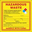 Semi-Custom Hazardous Waste Label w/NFPA Diamond