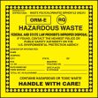 HAZARDOUS WASTE LABEL ORM-E RQ ...