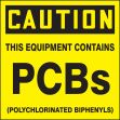 CAUTION THIS EQUIPMENT CONTAINS PCBs (POLYCHLORINATED BIPHENYLS)