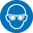Safety Sign, Legend: WEAR EYE PROTECTION