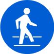 Safety Sign, Legend: (USE PEDESTRIAN ROUTE)