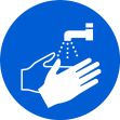 Safety Sign, Legend: WASH HANDS