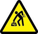 Safety Sign, Legend: (LIFTING HAZARD)