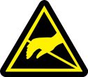 Safety Sign, Legend: (STATIC SENSITIVE HAZARD)