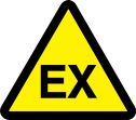 Safety Sign, Legend: (EXPLOSIVE ATMOSPHERE HAZARD)