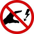 Safety Sign, Legend: (DO NOT TOUCH ELECTRICAL HAZARD)