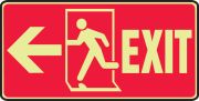 EXIT (W/GRAPHIC) (ARROW LEFT) (GLOW)