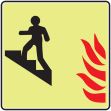 USE STAIRS UP SYM WITH FLAME (GLOW)