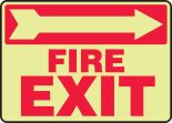 FIRE EXIT (ARROW RIGHT) (GLOW)